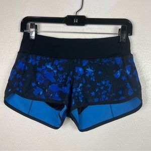 Lululemon Blue Black shorts size 2